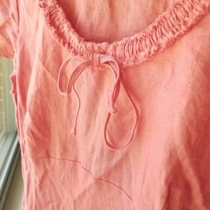 Boden long pink linen dress